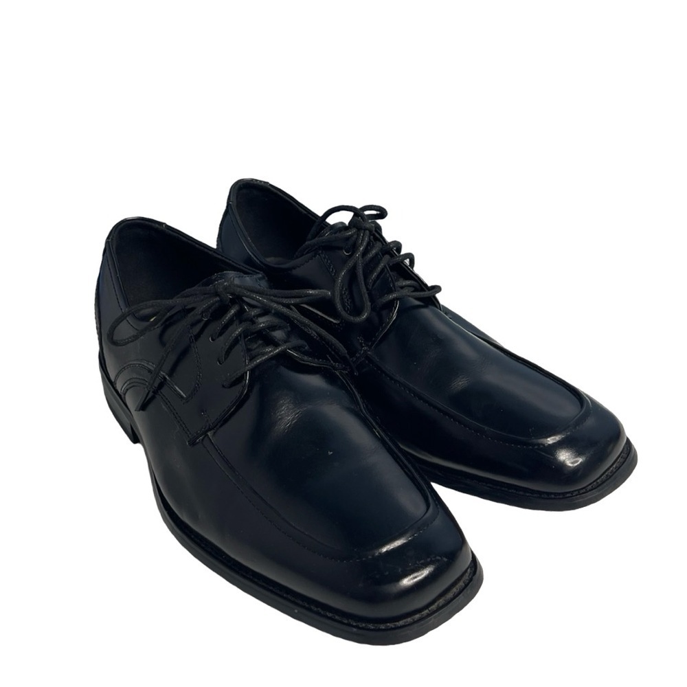 Stacy Adams Calhoun Men black shiny business/church square toe lace loafers 8 W